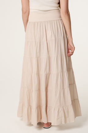 Jersey Band Tiered Skirt