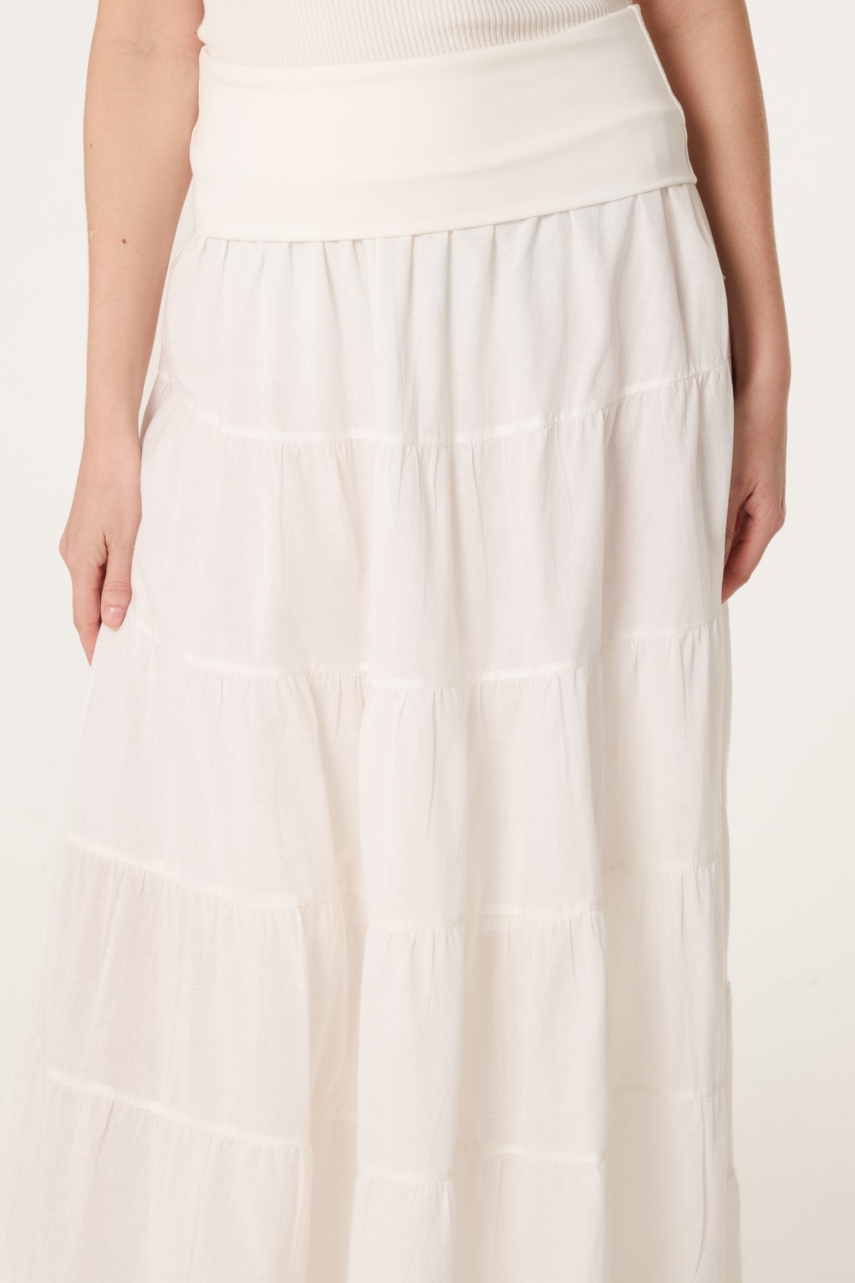 Jersey Band Tiered Skirt