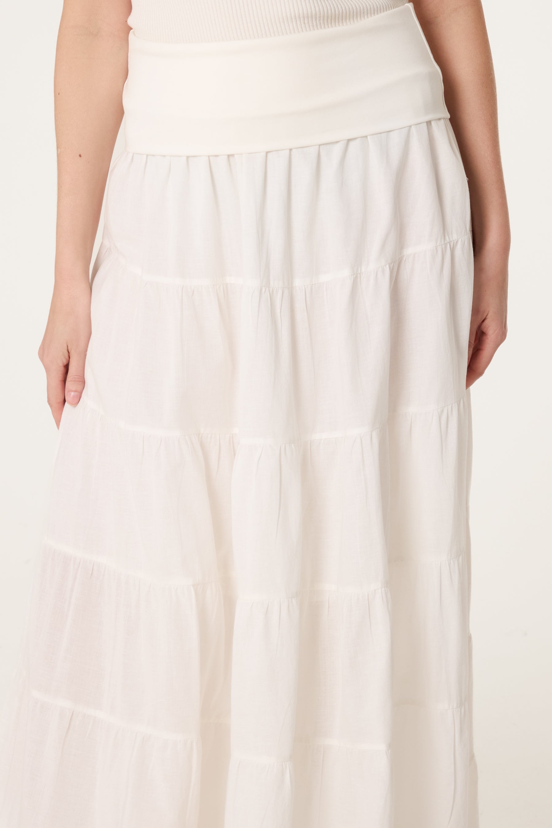 Jersey Band Tiered Skirt
