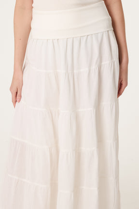 Jersey Band Tiered Skirt