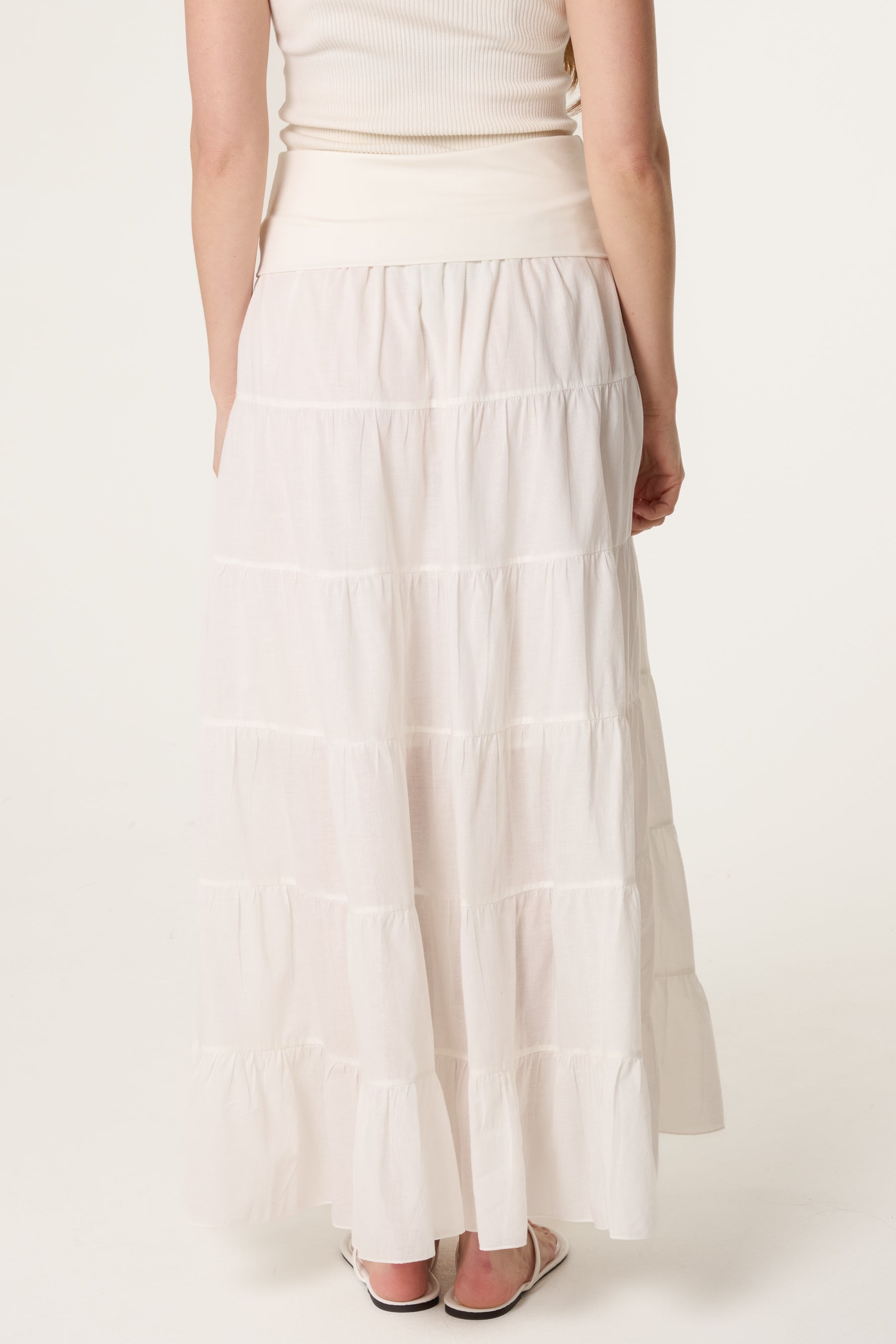 Jersey Band Tiered Skirt