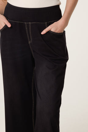 Wide Waistband & Wide Leg Jeans
