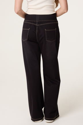 Wide Waistband & Wide Leg Jeans