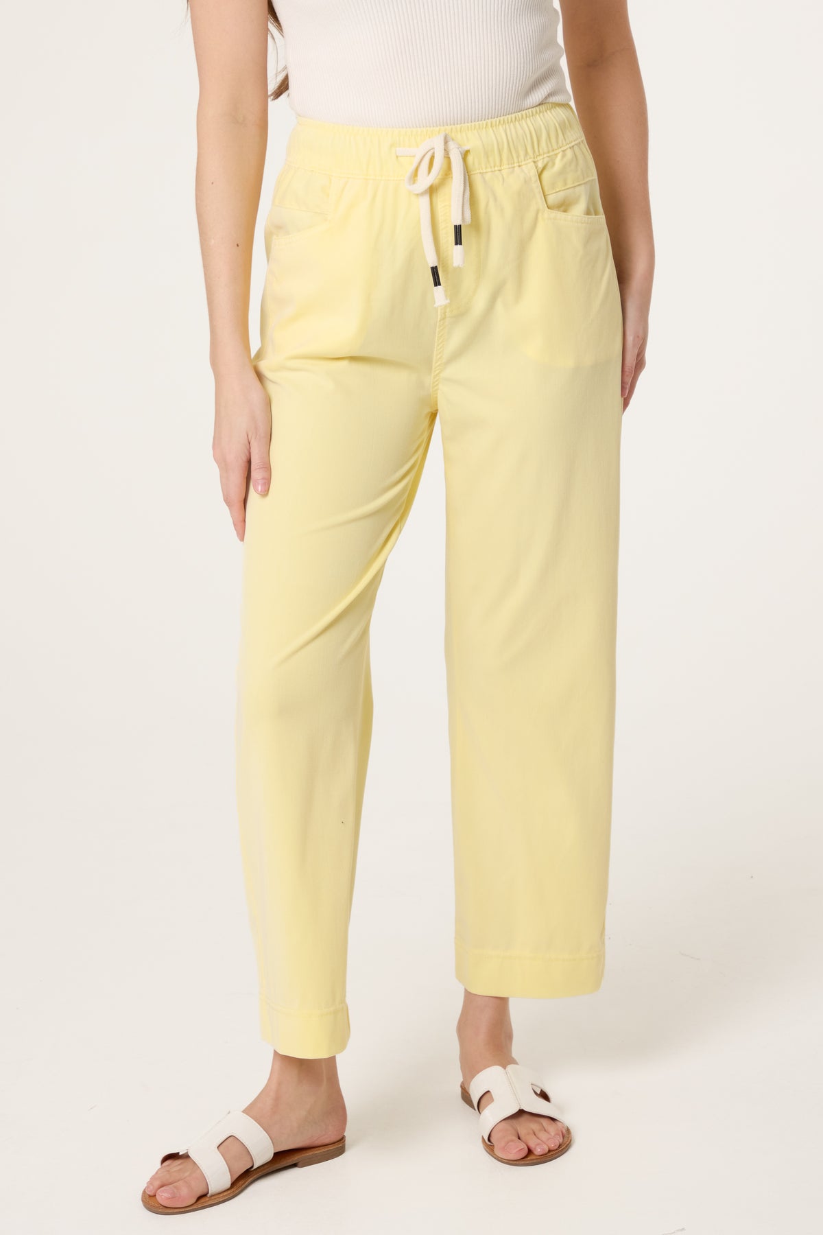 Elastic Waist Drawstring Trousers