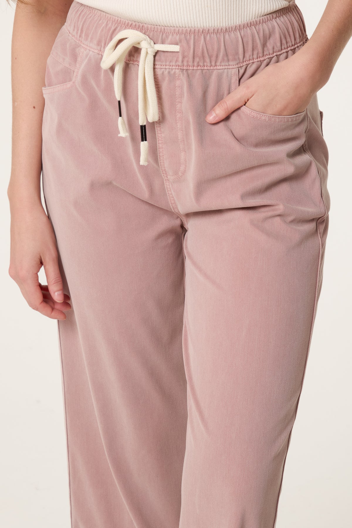 Elastic Waist Drawstring Trousers