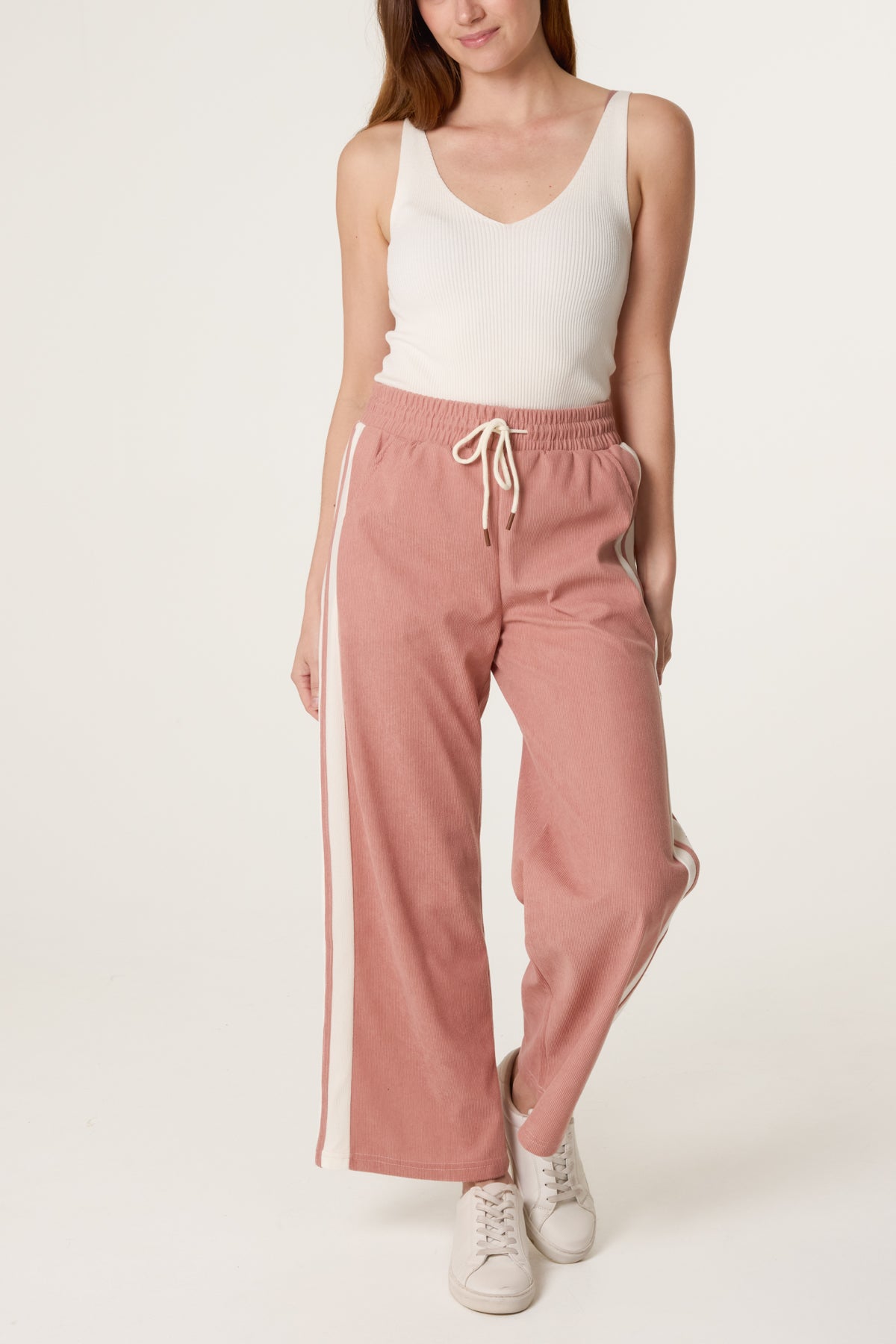 Drawstring Side Stripe Trousers