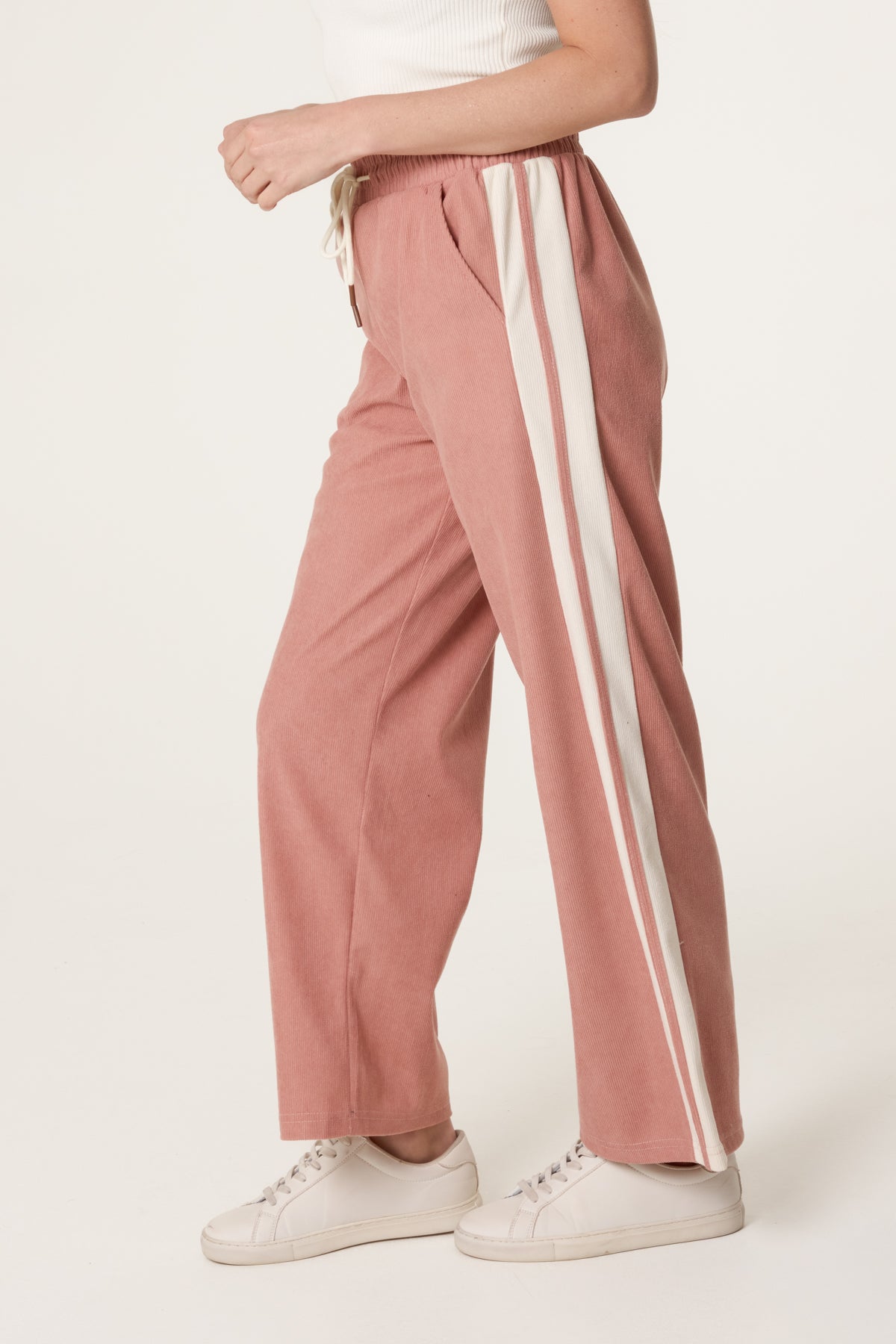 Drawstring Side Stripe Trousers