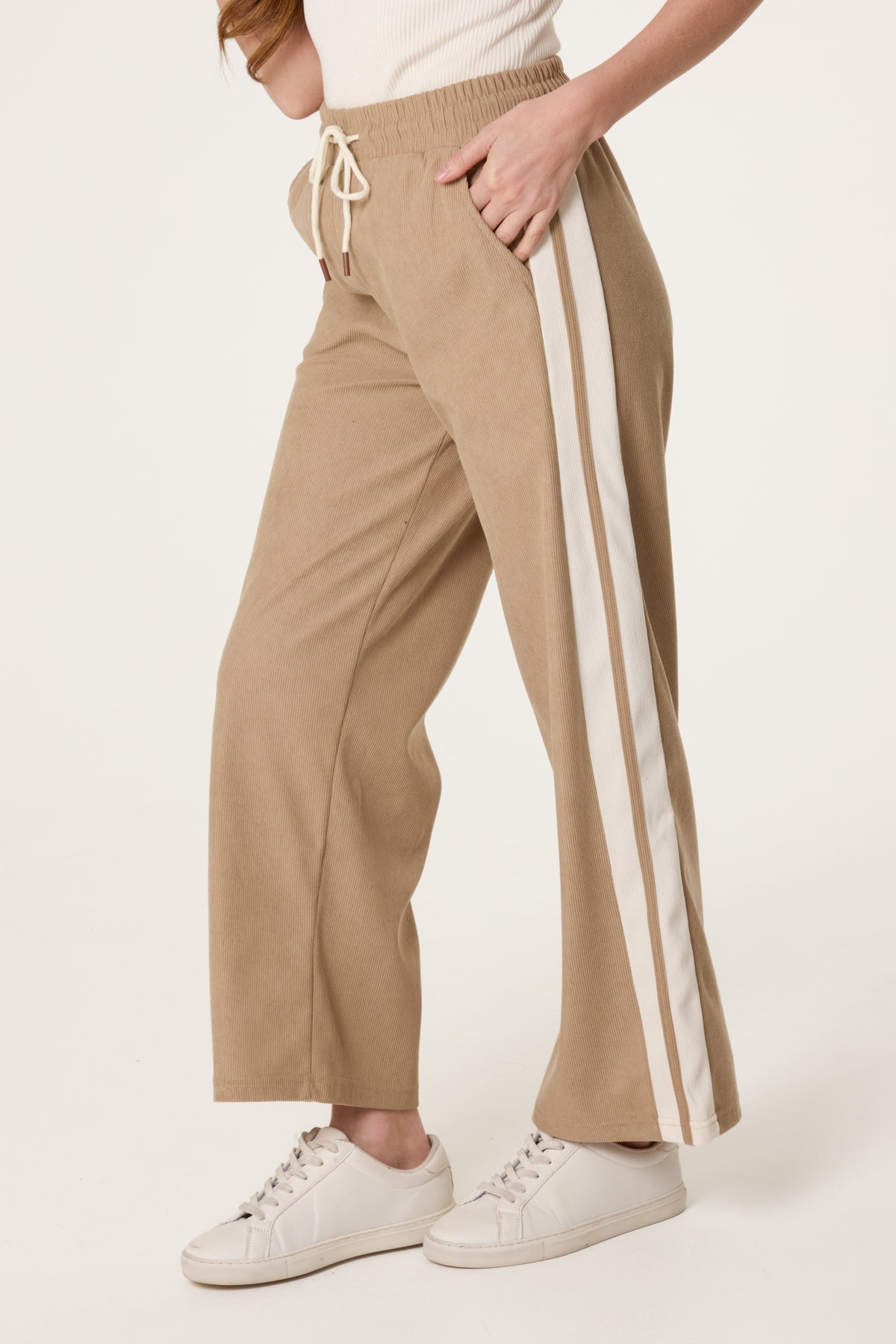 Drawstring Side Stripe Trousers