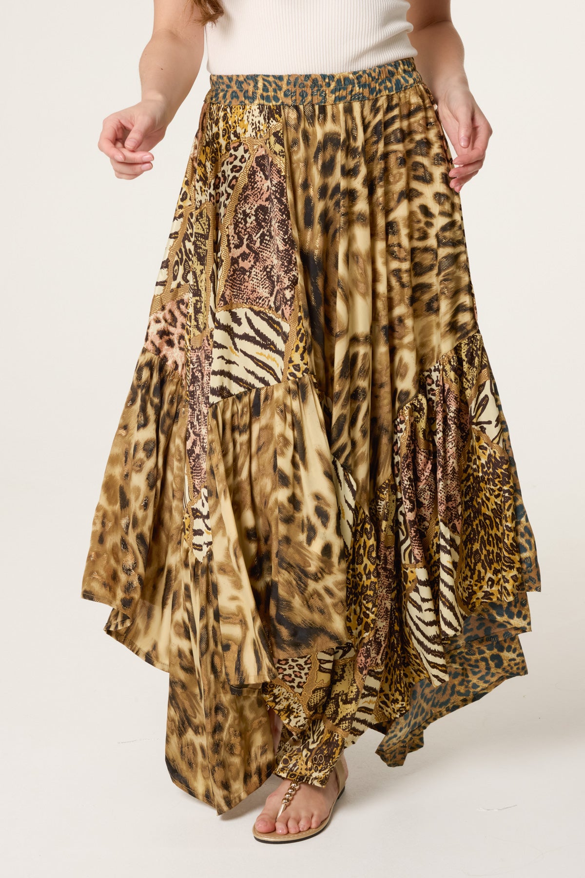 Animal inspired Asymmetric Skirt
