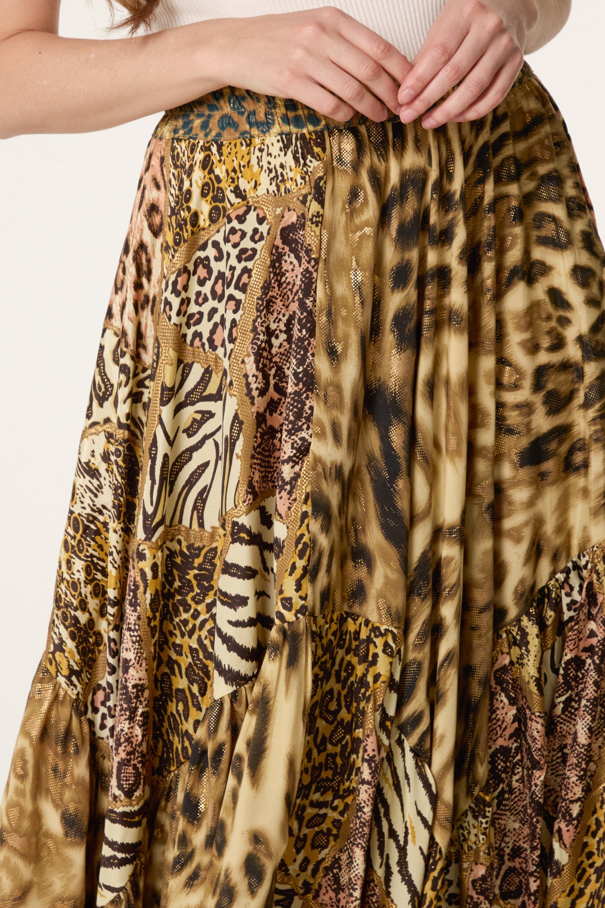 Animal inspired Asymmetric Skirt