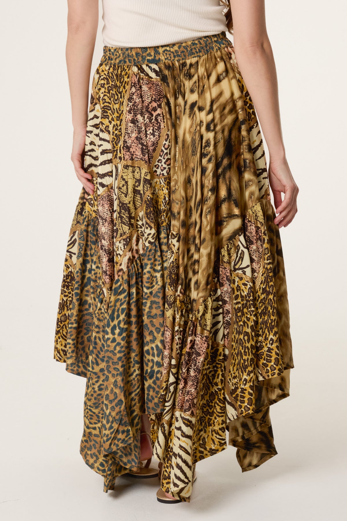 Animal inspired Asymmetric Skirt