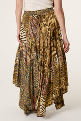 Animal inspired Asymmetric Skirt