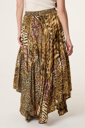 Animal inspired Asymmetric Skirt