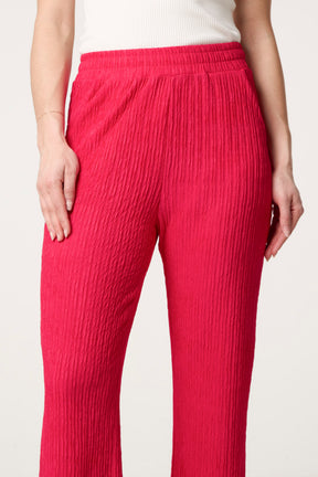 Wrinkles Elastic Waist Trouser