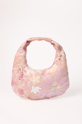 Embellished & Embroidery Floral Hobo Bag