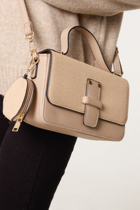 Structured Crossbody Bag w Pouch