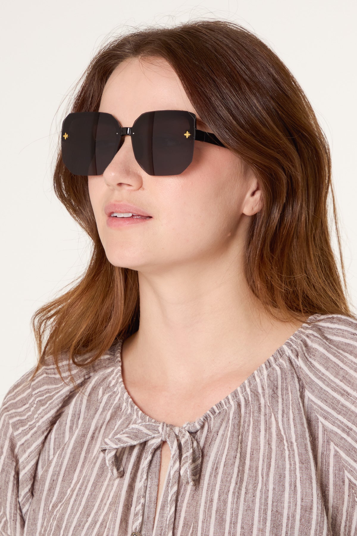 Frameless Oversized Sunglasses