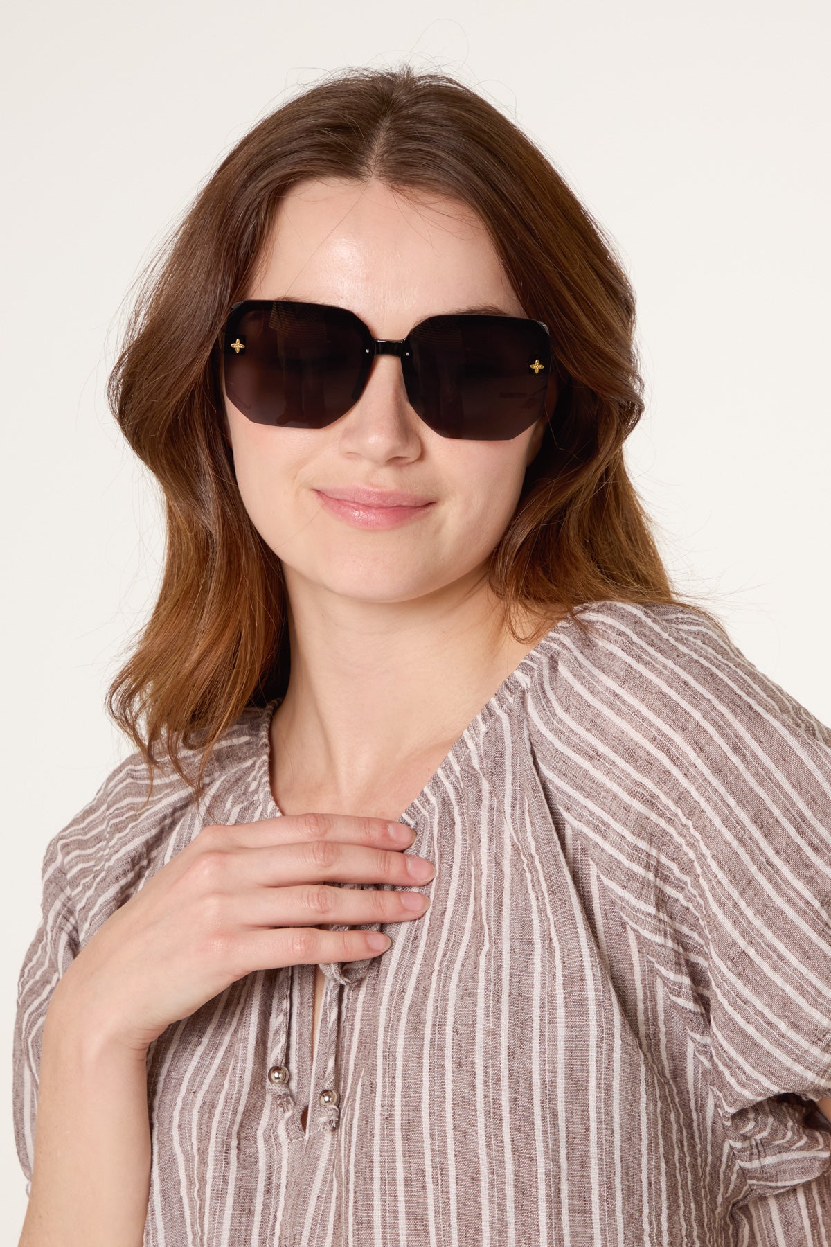 Frameless Oversized Sunglasses