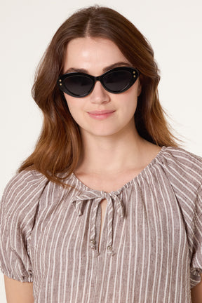 Cat Eye Star Detail Sunglasses