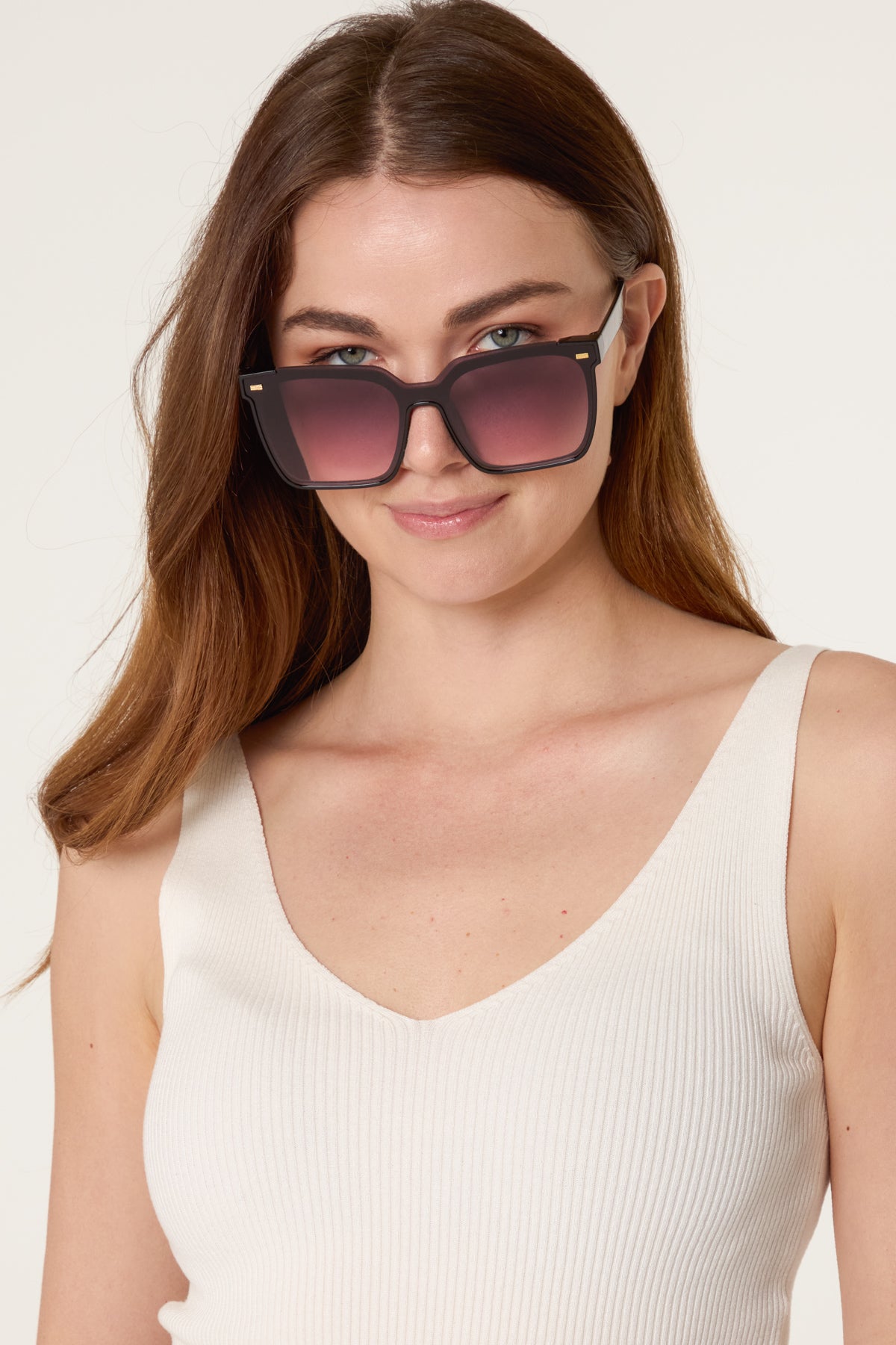 Purple Lens Square Sunglasses