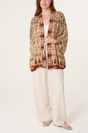 Beaded Print Kimono