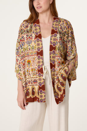 Beaded Print Kimono