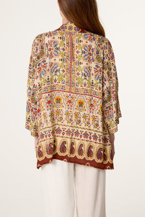Beaded Print Kimono