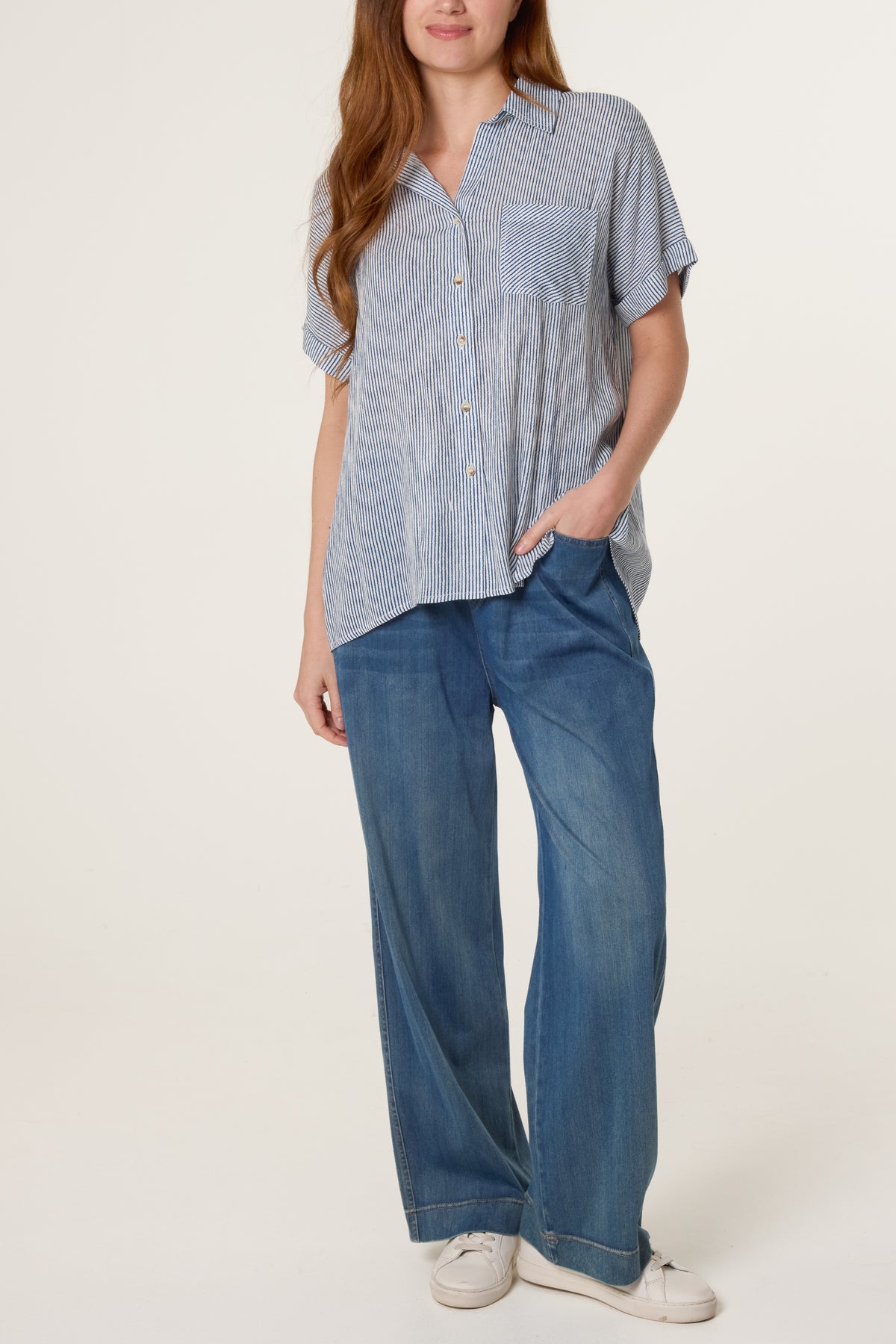 Stripe Button Front Shirt