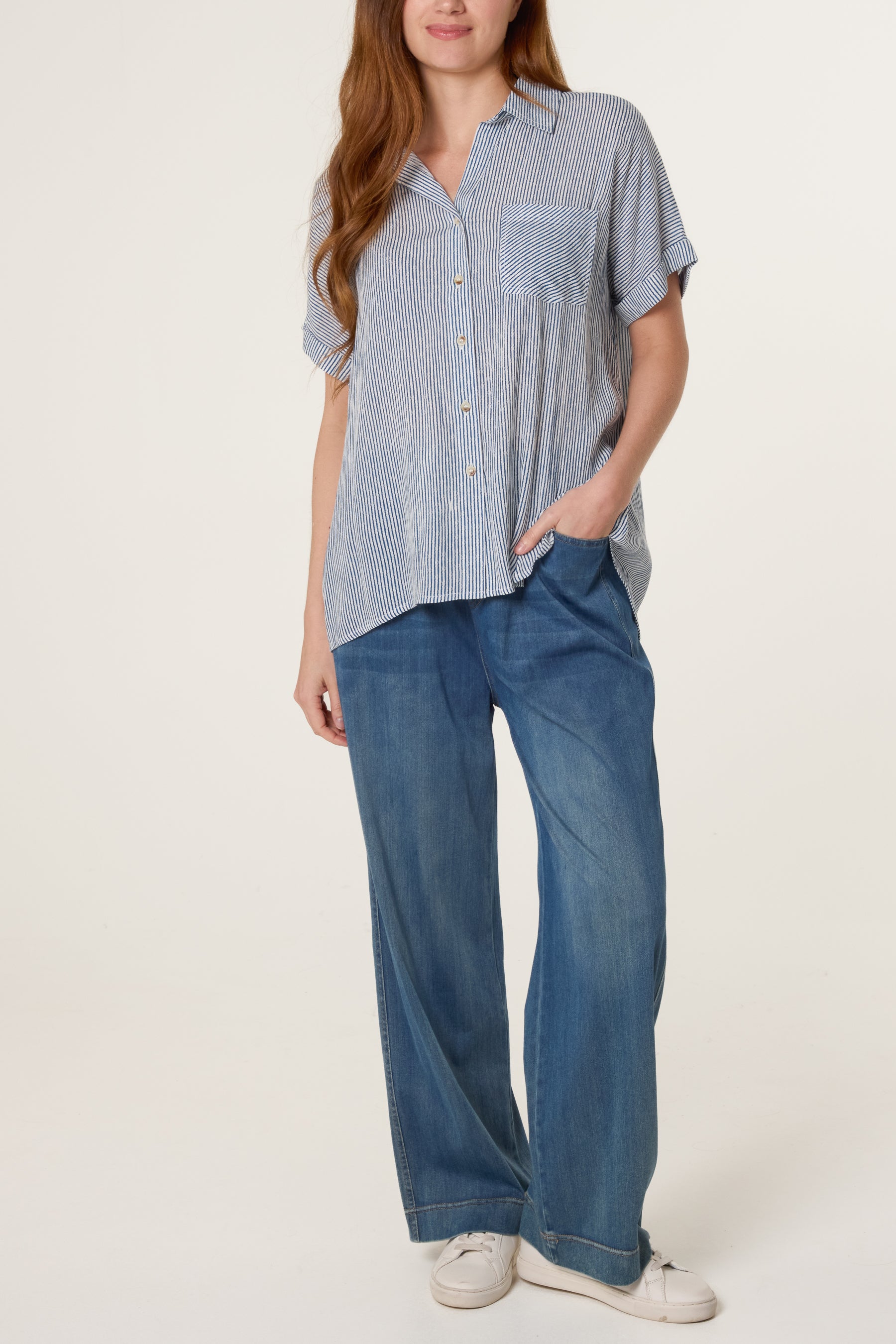 Stripe Button Front Shirt