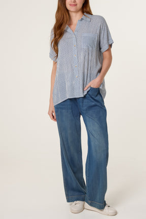 Stripe Button Front Shirt