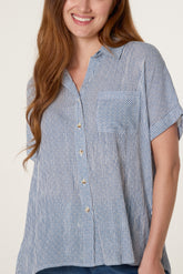 Stripe Button Front Shirt