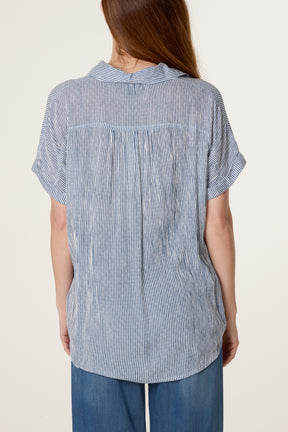 Stripe Button Front Shirt