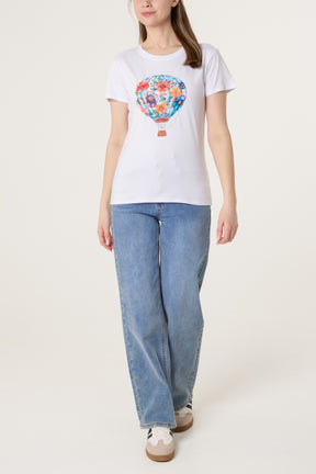 Embellished Hot Air Balloon T-Shirt