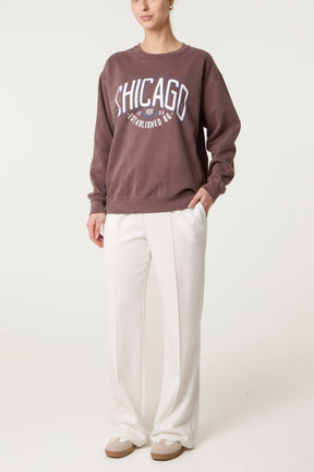 Acid Wash Chicago Sweatshirt