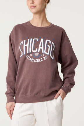 Acid Wash Chicago Sweatshirt