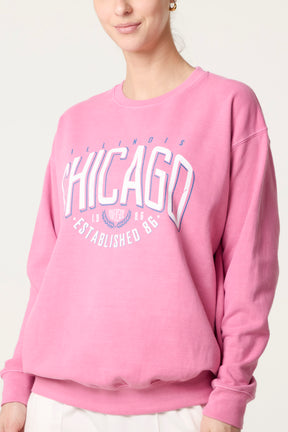Acid Wash Chicago Sweatshirt