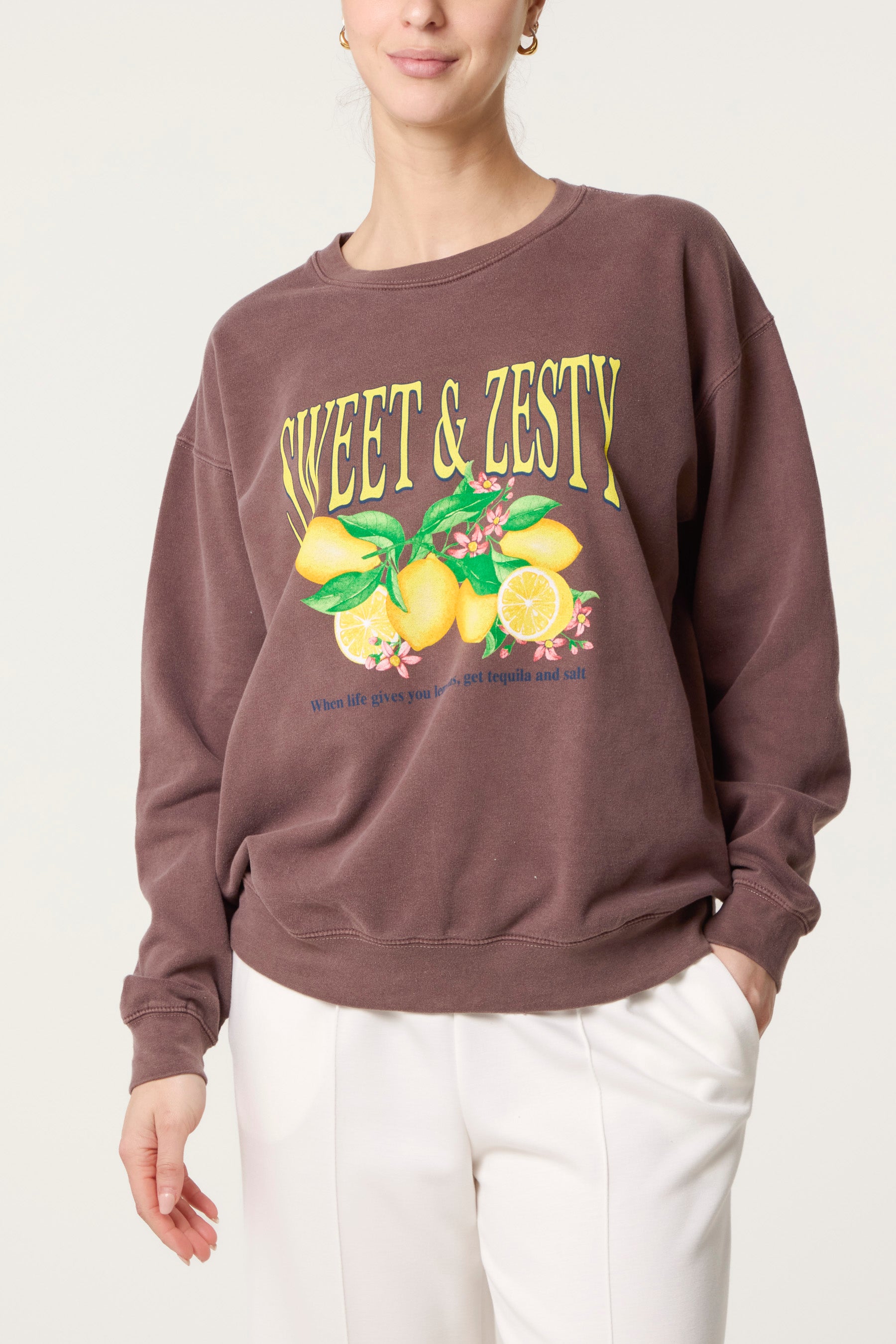 Acid Wash Zesty Lemon Sweatshirt