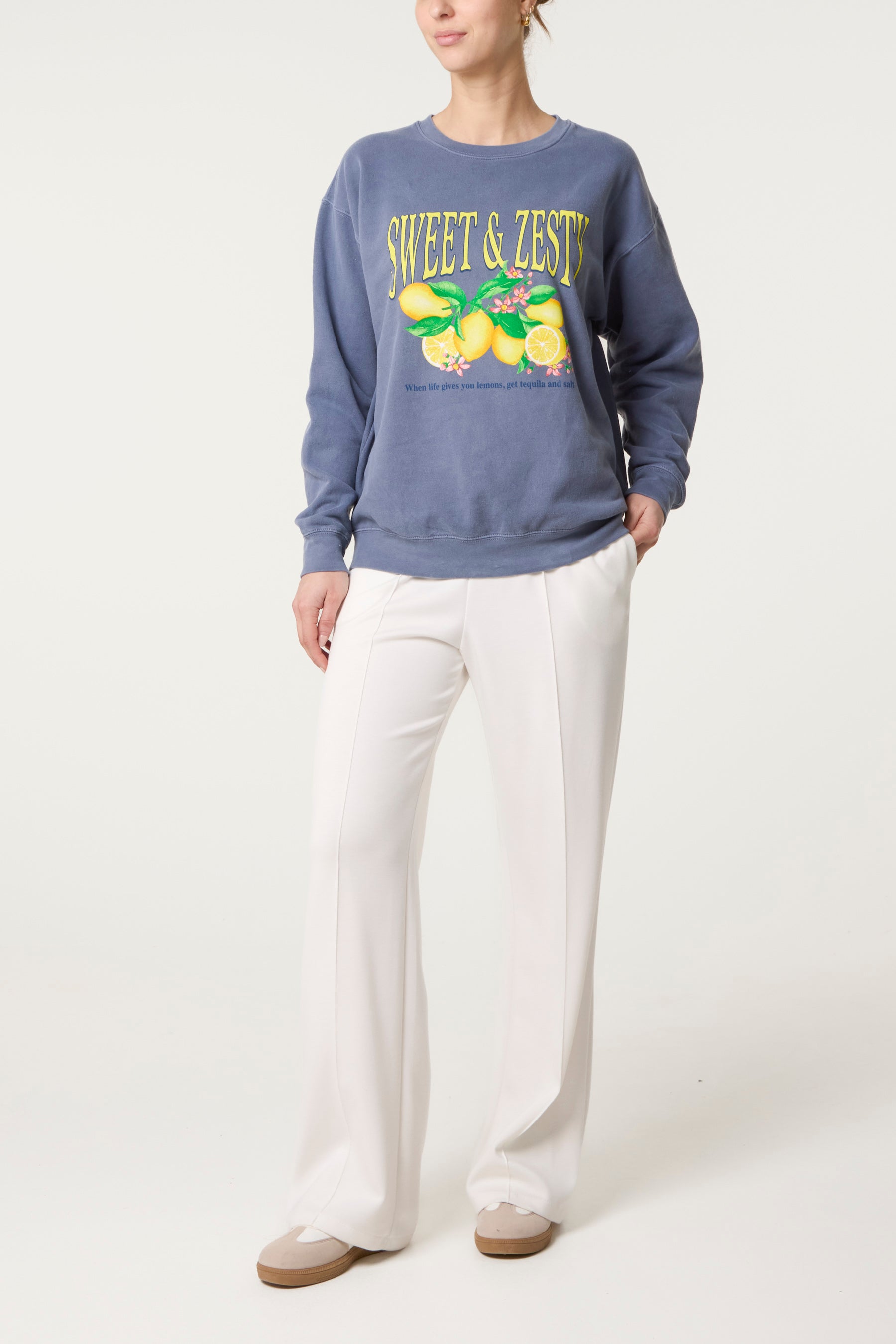 Acid Wash Zesty Lemon Sweatshirt