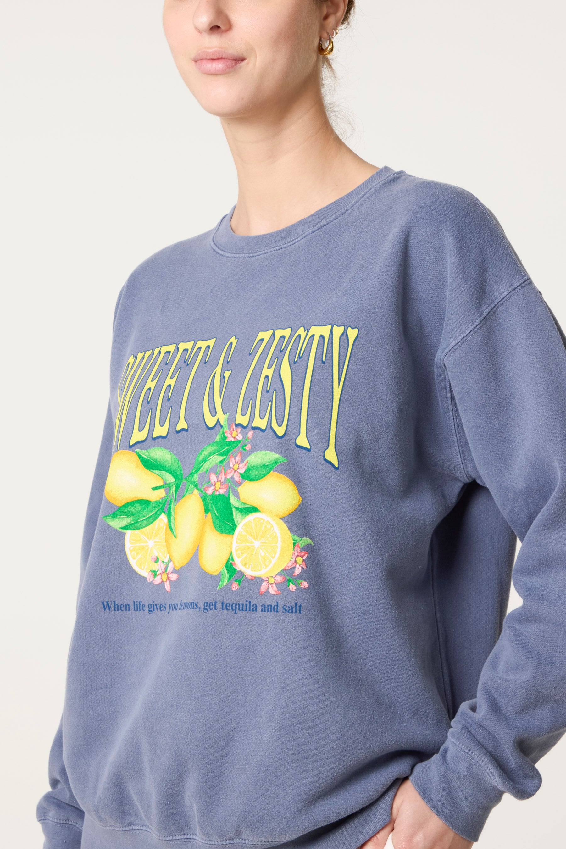 Acid Wash Zesty Lemon Sweatshirt
