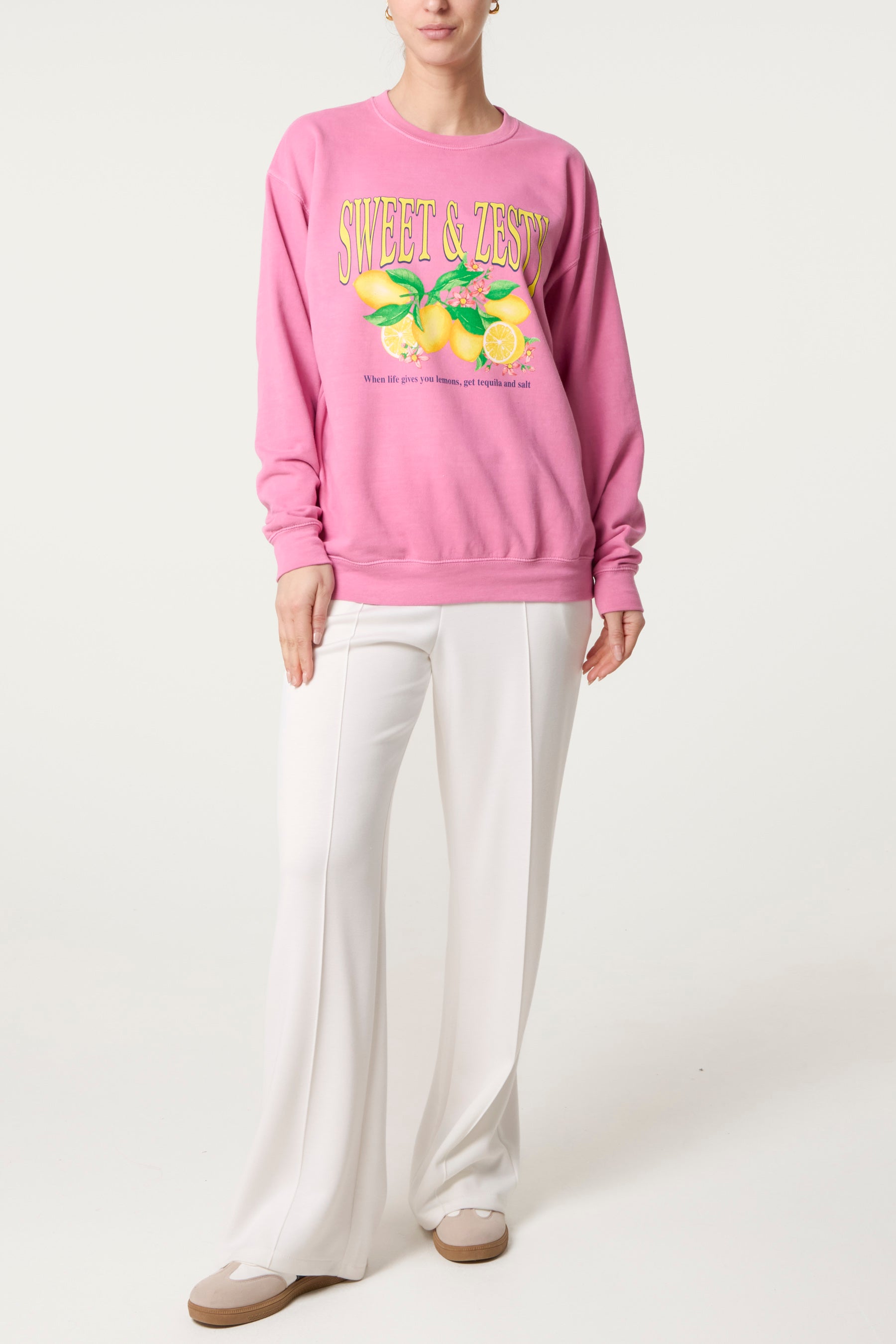 Acid Wash Zesty Lemon Sweatshirt