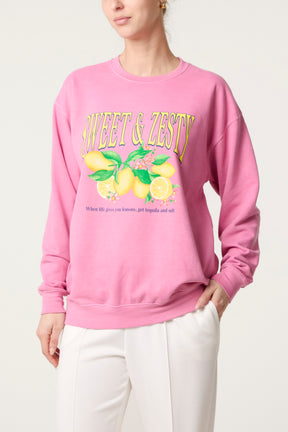 Acid Wash Zesty Lemon Sweatshirt