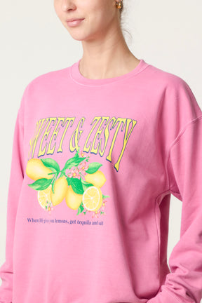 Acid Wash Zesty Lemon Sweatshirt