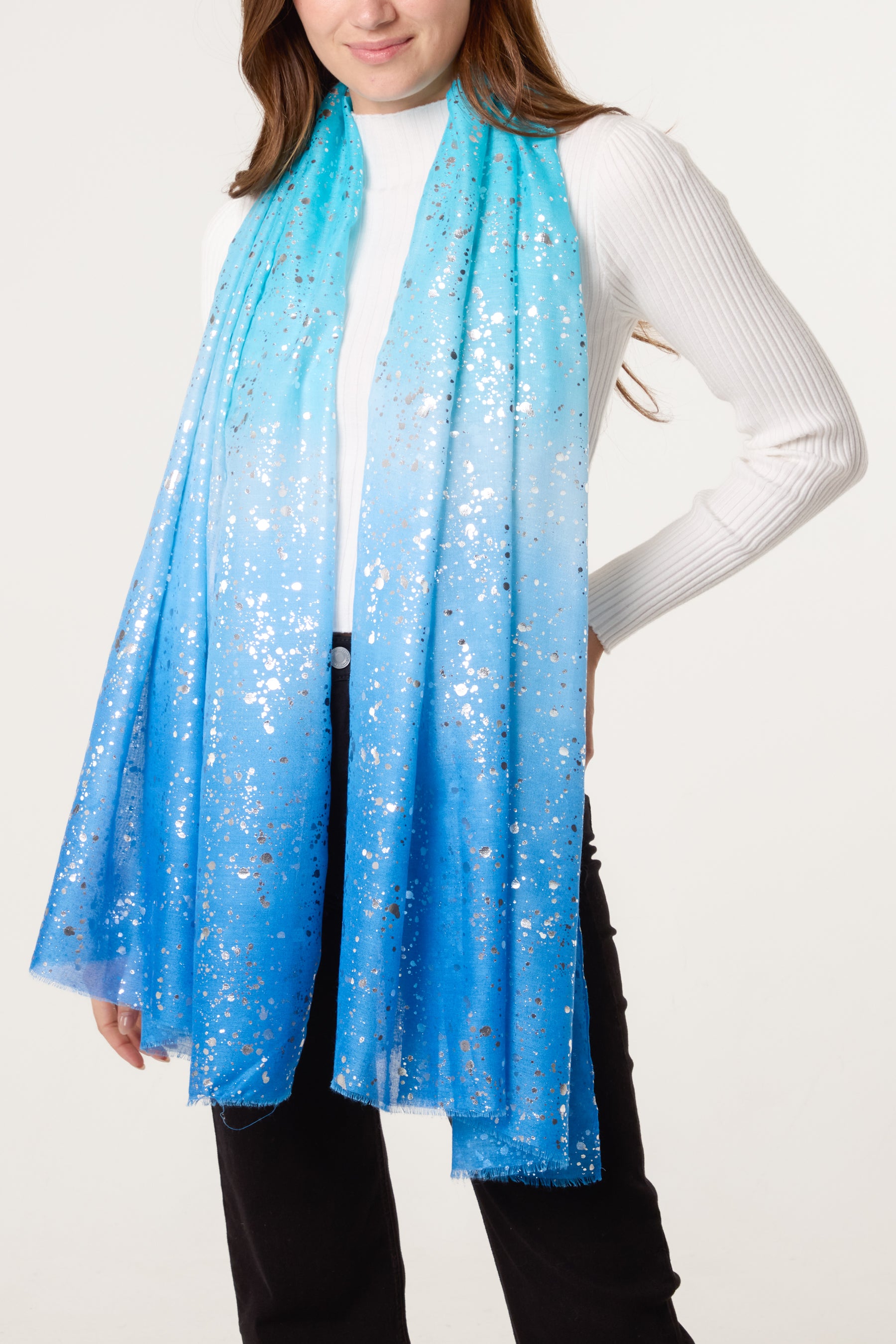Foil Sparkle Gradient Scarf