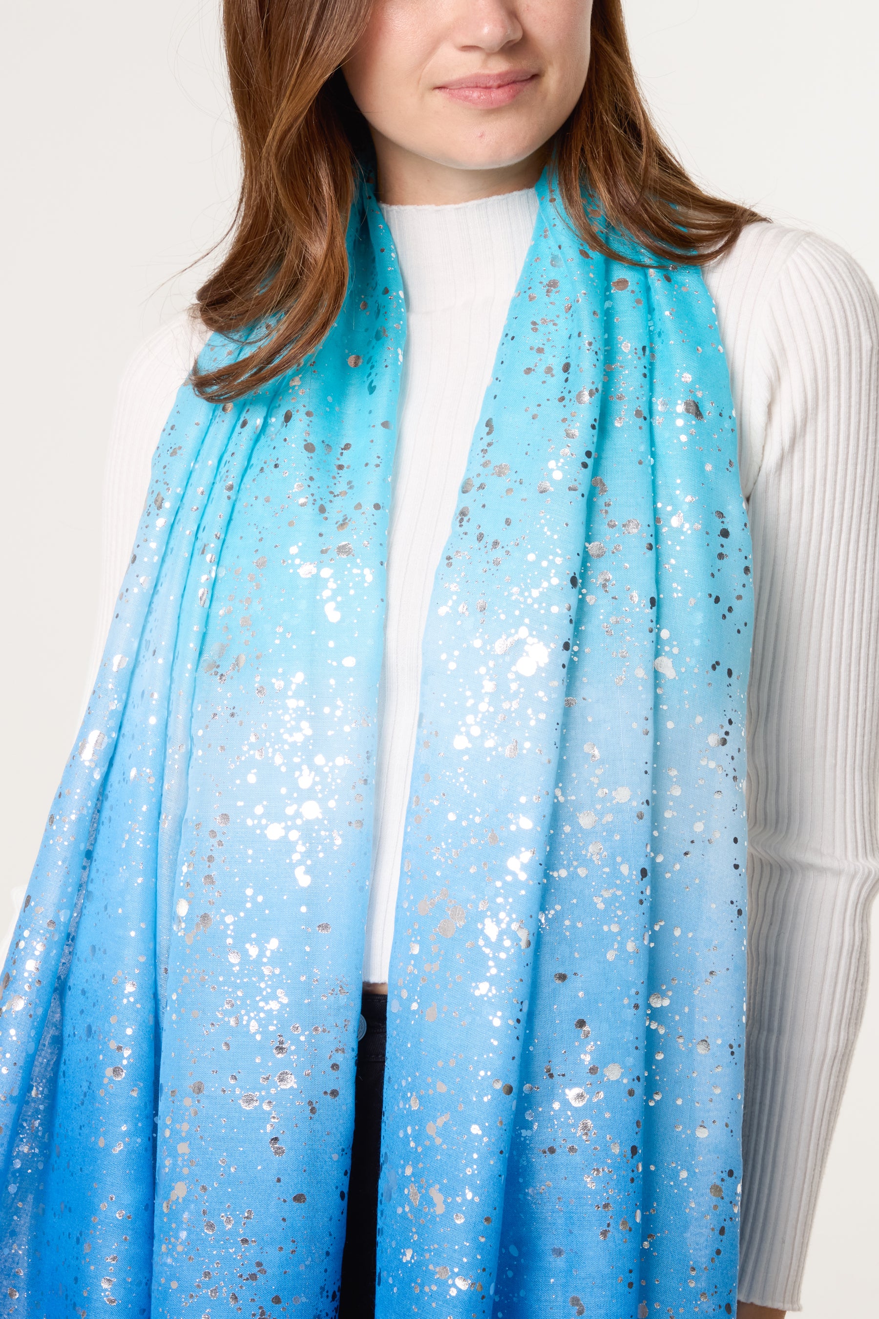 Foil Sparkle Gradient Scarf