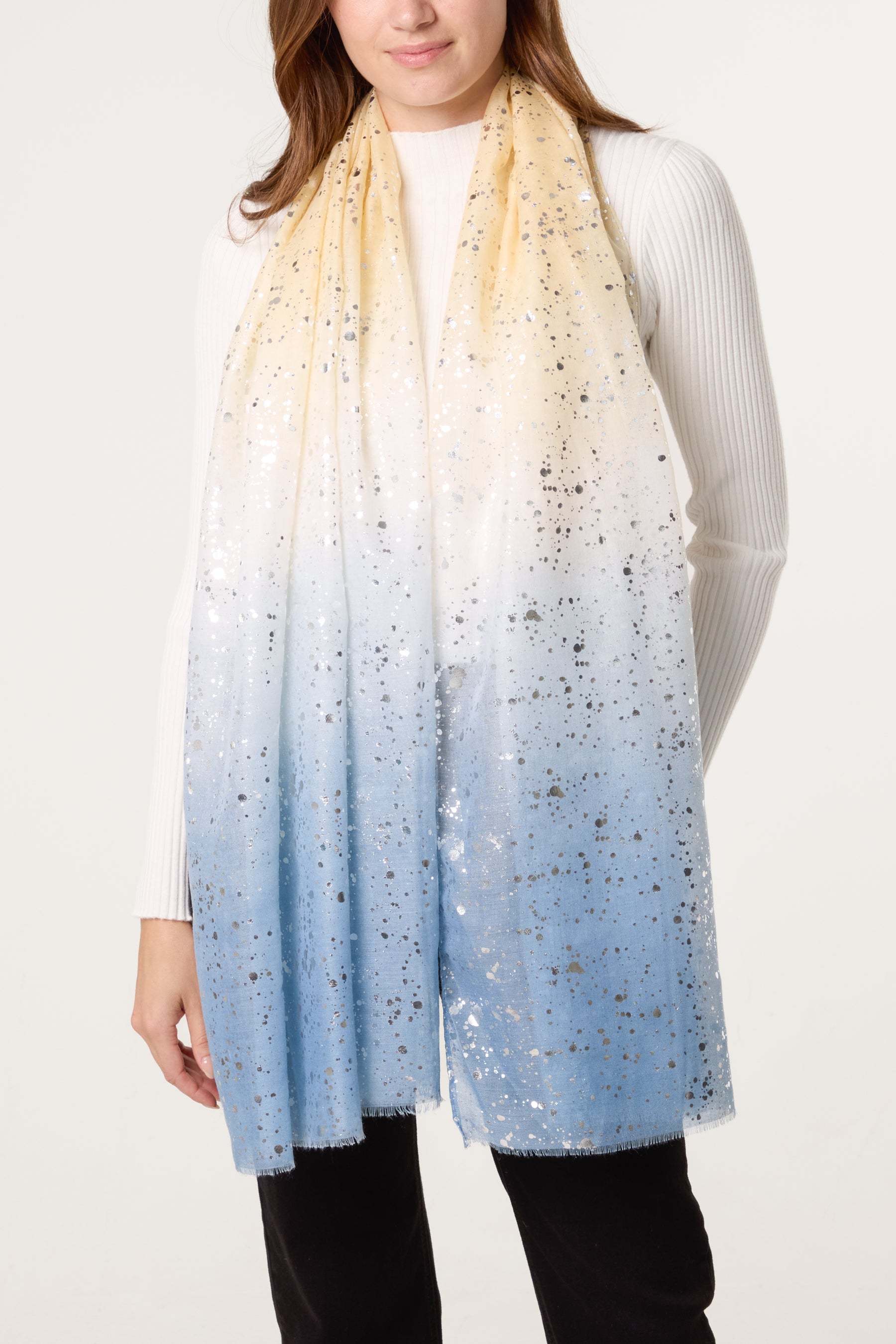 Foil Sparkle Gradient Scarf