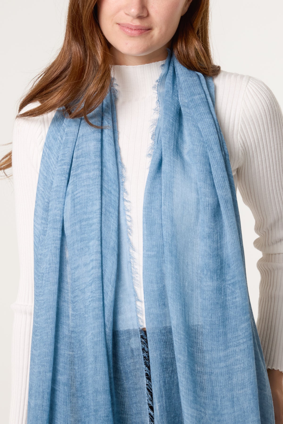 Stone Wash Tassel Scarf