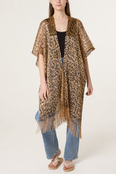 Animal Print Metallic Cape