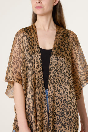 Animal Print Metallic Cape
