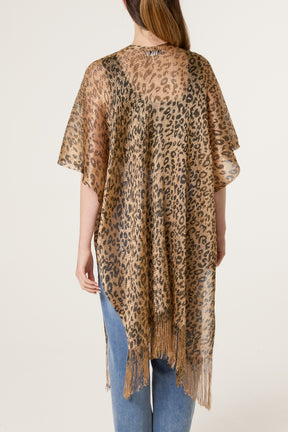 Animal Print Metallic Cape