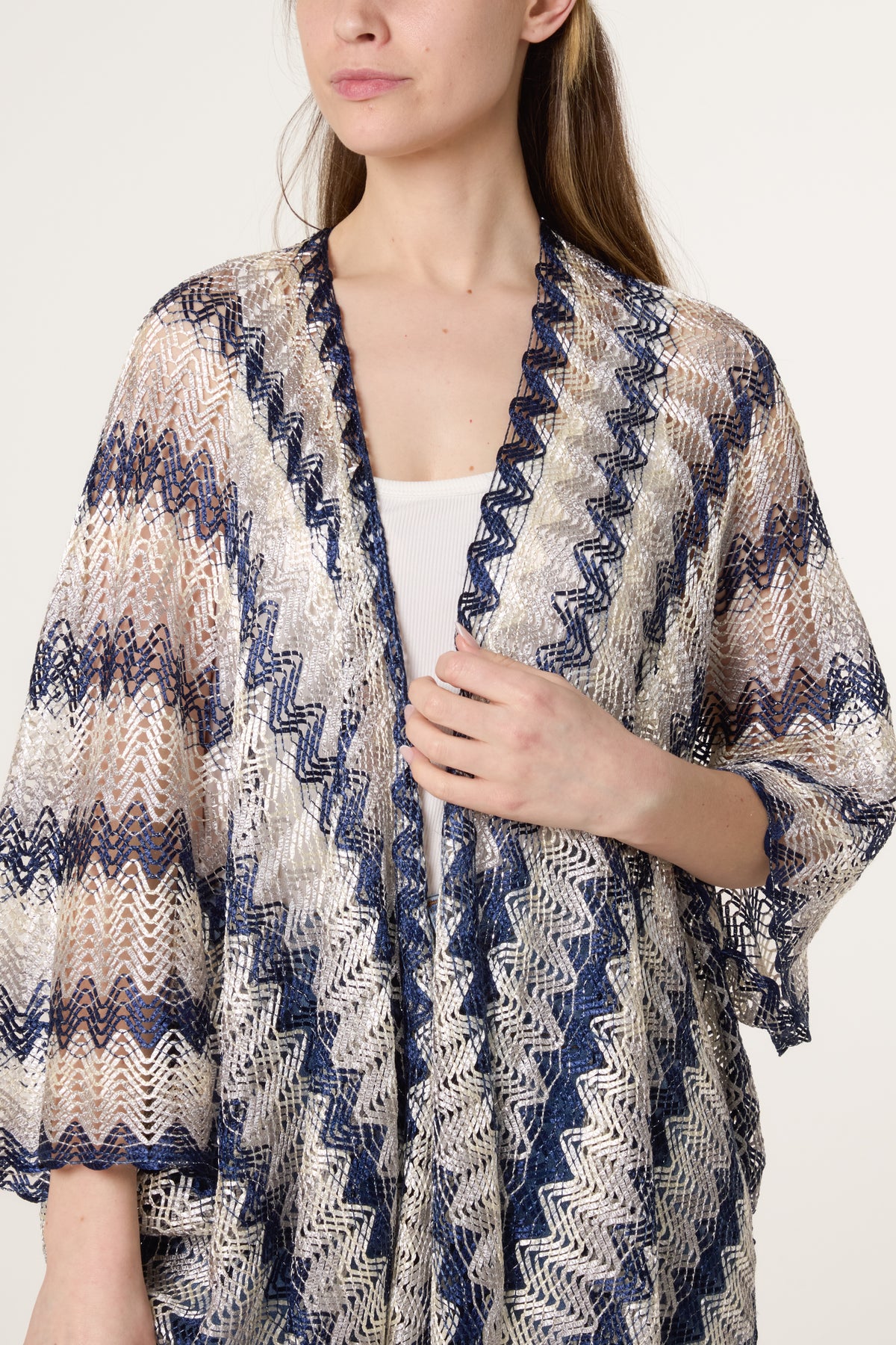 Zigzag Net Tassel Cape